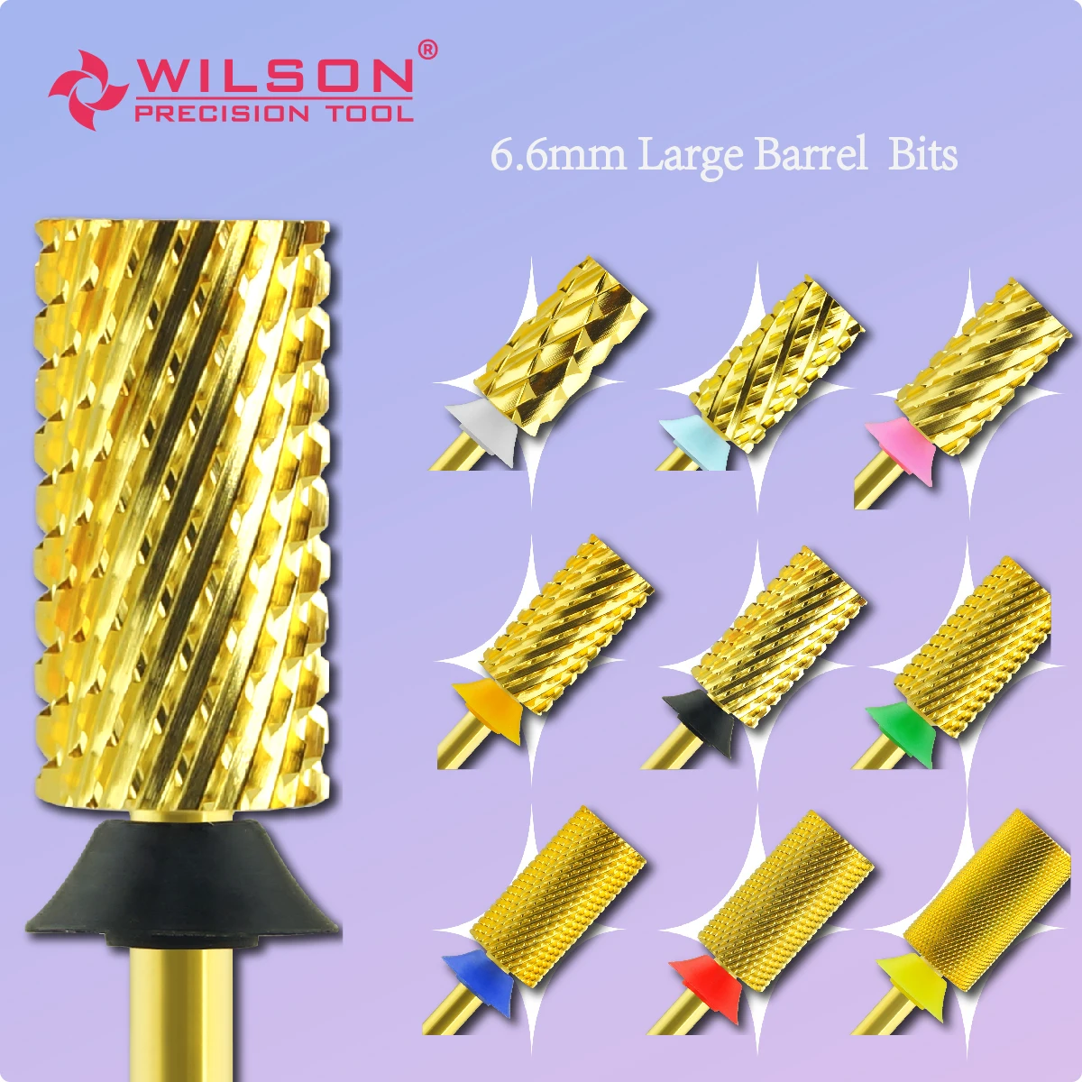 WILSON Large Barrel Bits Nail drill bits Remove gel carbide Manicure tool Nail accessories Hot sale