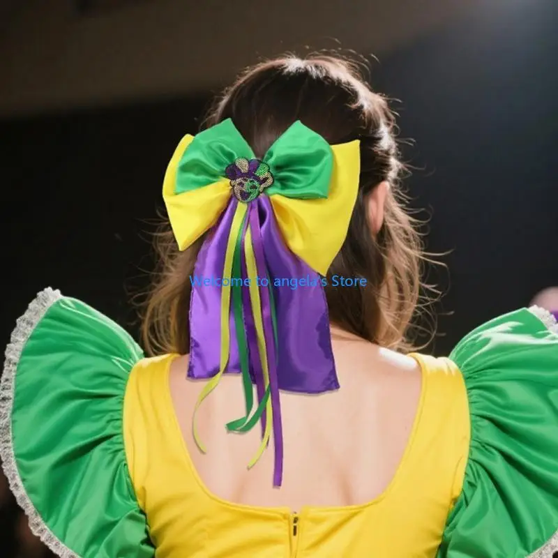 X4YC Fiocchi per feste Fermaglio per capelli Costruzione in tessuto Comodo da indossare per ore prolungate Tenuta leggere