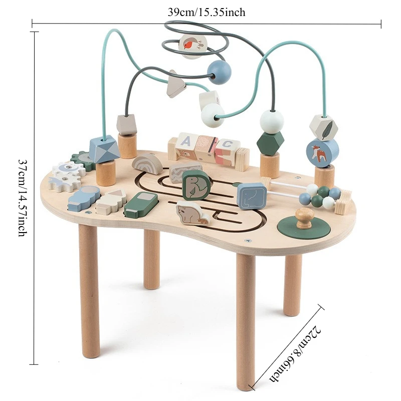 Montessori Early Education Occupato Board Giocattoli di legno Rotondi il tallone Baby Hand Eye Coordination Esercizio Puzzle Gioco da tavolo Regalo