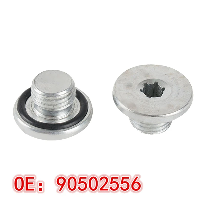 2 Piece Oil Drain Screw Primer Oil Drain Bolt Silver Aluminum For Opel Astra Chevrolet Cruze Cadillac 90502556 90528145