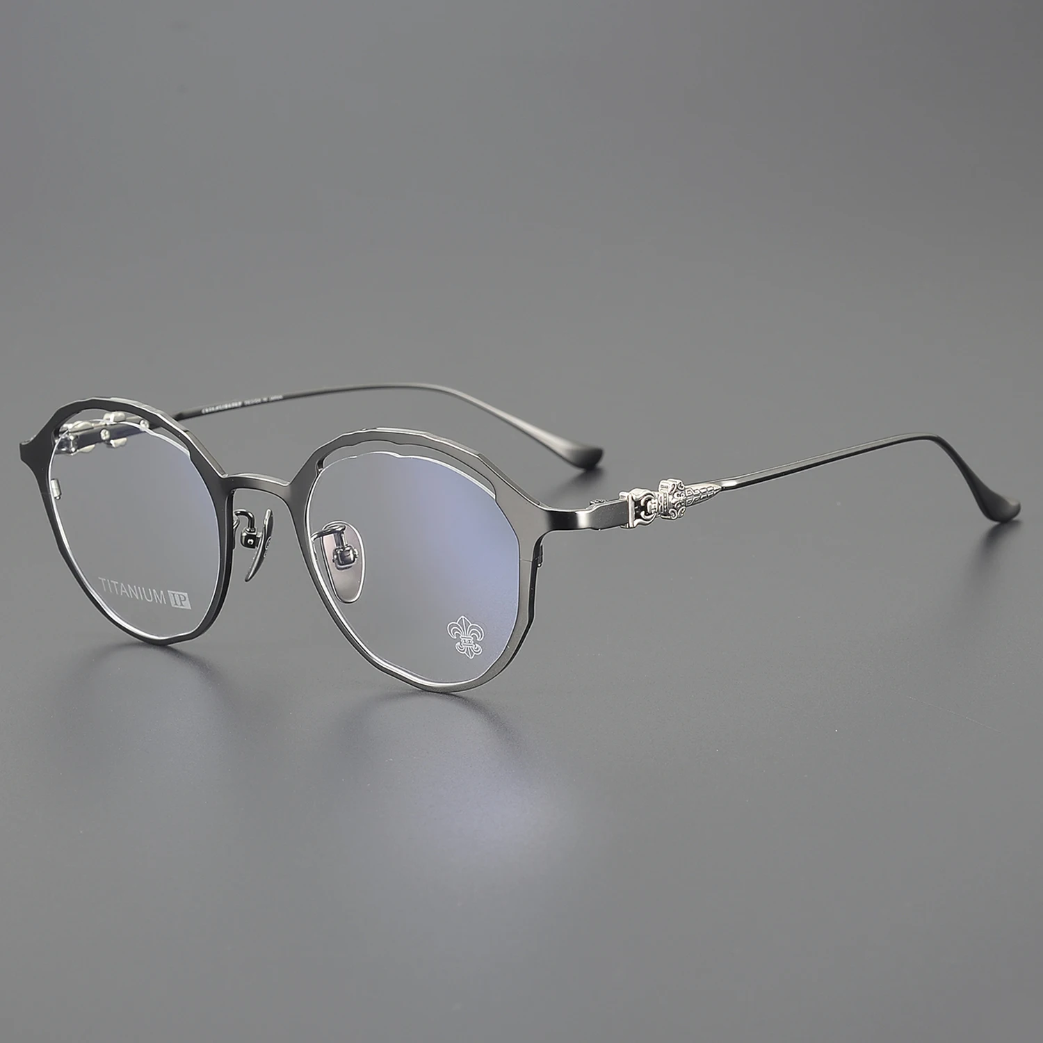 CH8109 Titanium alloy frame anti blue light imitation lens round frame neutral multifocal optical prescription glasses