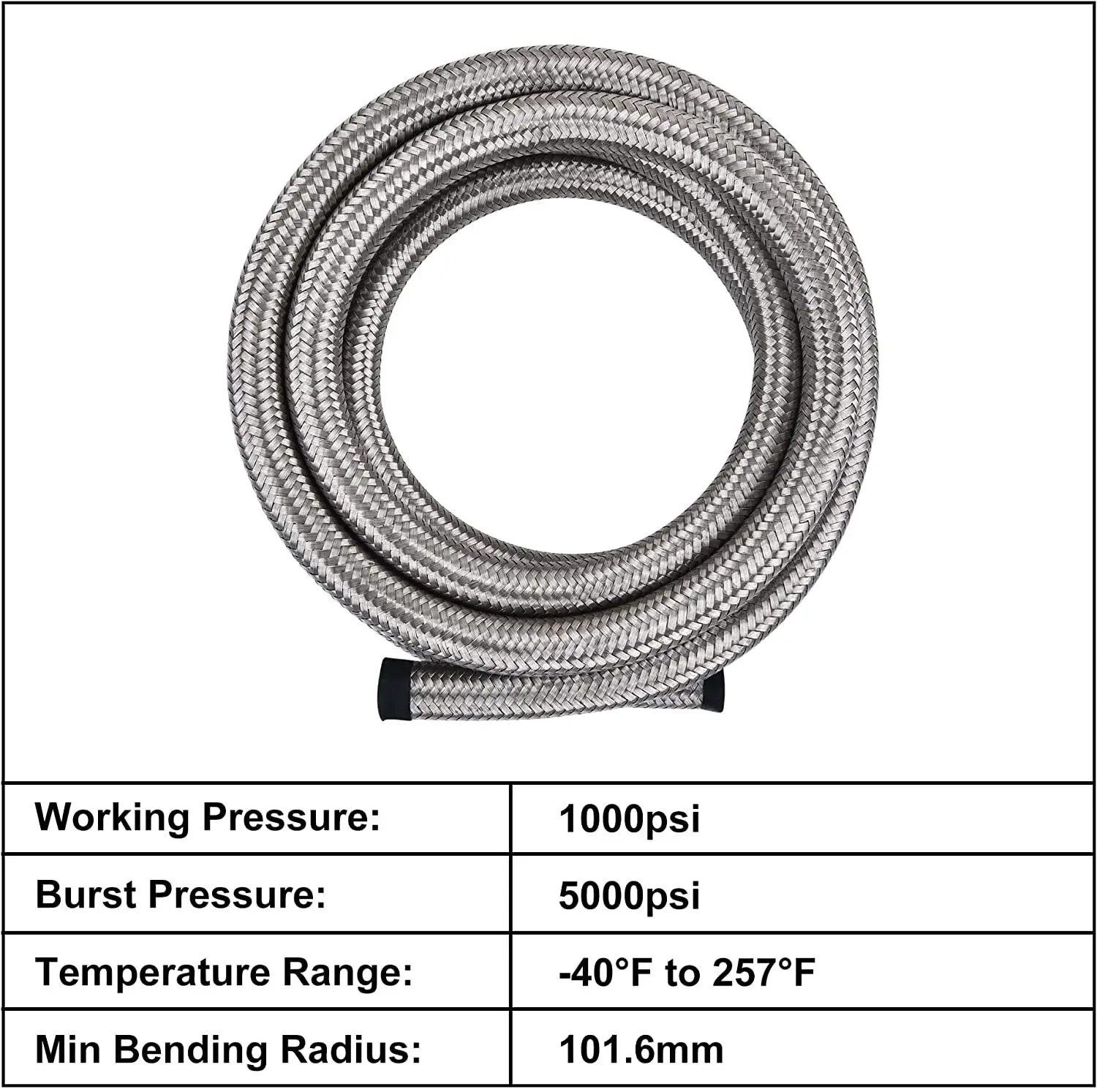 Universal 12FT Stainless Steel Braided Fuel Hose 10AN CPE Fuel Oil Line Fitting Kits  for Racing Cars & Motor Racing Bikes