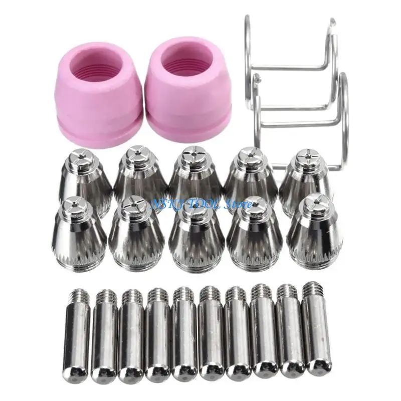 L8RC 24PCS SG55 AG60 WSD60P 플라즈마 커터 절단 토치 팁 노즐 교체