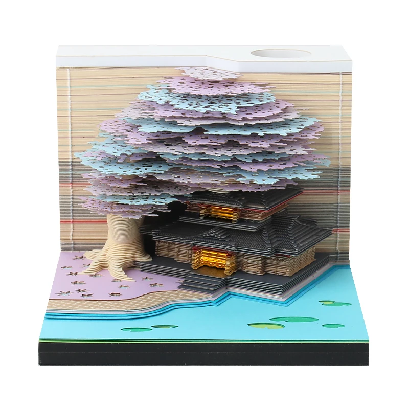 

Creative Paper Craft Gift Marriage Tree Holiday Souvenir 3D Paper Sculpture Art Memo Pad