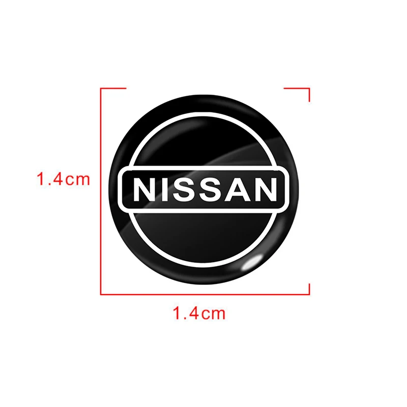 2/5/10pc 14mm Aluminum Car Remote Key Emblem Radio button Car Sticker For Nissan X-Trail T32 T31 Qashqai Tiida Teana Car Styling