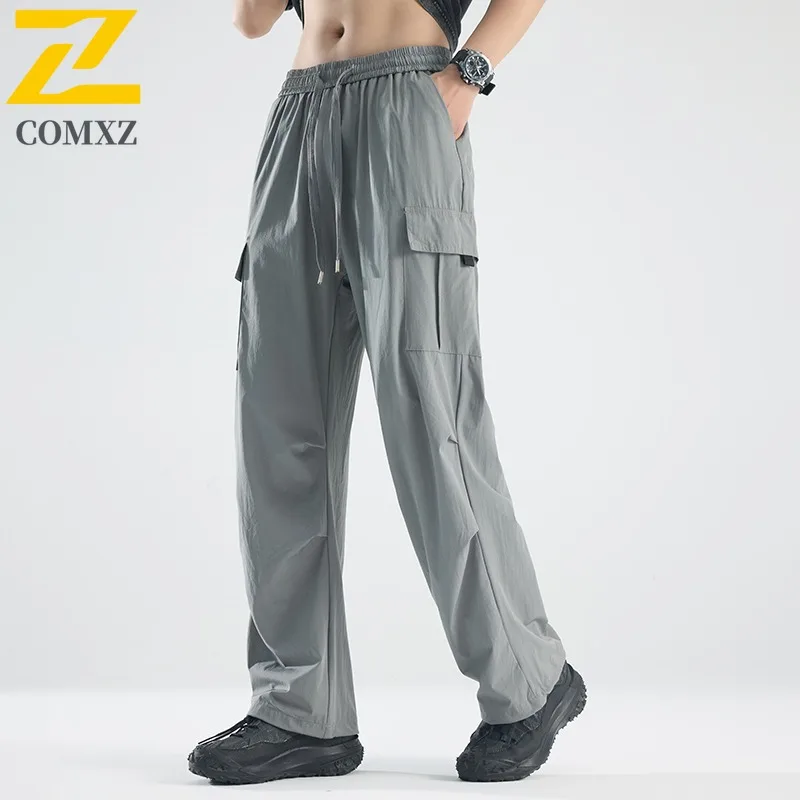 الرجال السراويل البضائع الحرير الجليد بلون سريعة الجافة طارد المياه السراويل التكتيكية مرونة في الهواء الطلق الشارع الشهير خفيفة الوزن المشي لمسافات طويلة