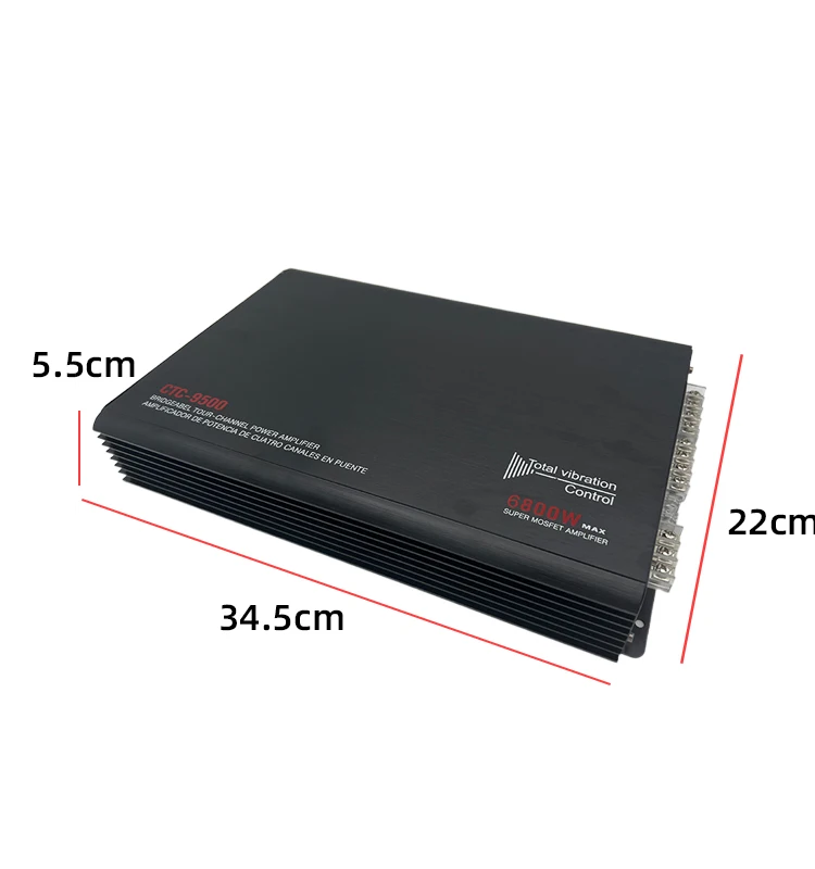 

Hot Model 4*80W RMS Car Power Amplifier Good Price 4-Channel Class AB Car Audio Amplifier with Crossovers