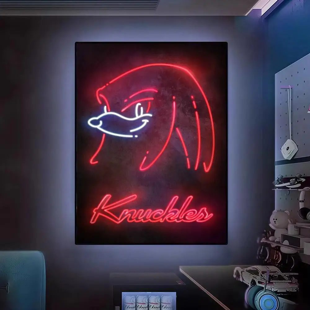 Cyberpunk-Neon-Stil S-Sonic Poster Moderne Ästhetische Wanddekoration Premium Raumdekoration Schlafzimmer Gaming-Setup – Detail 14