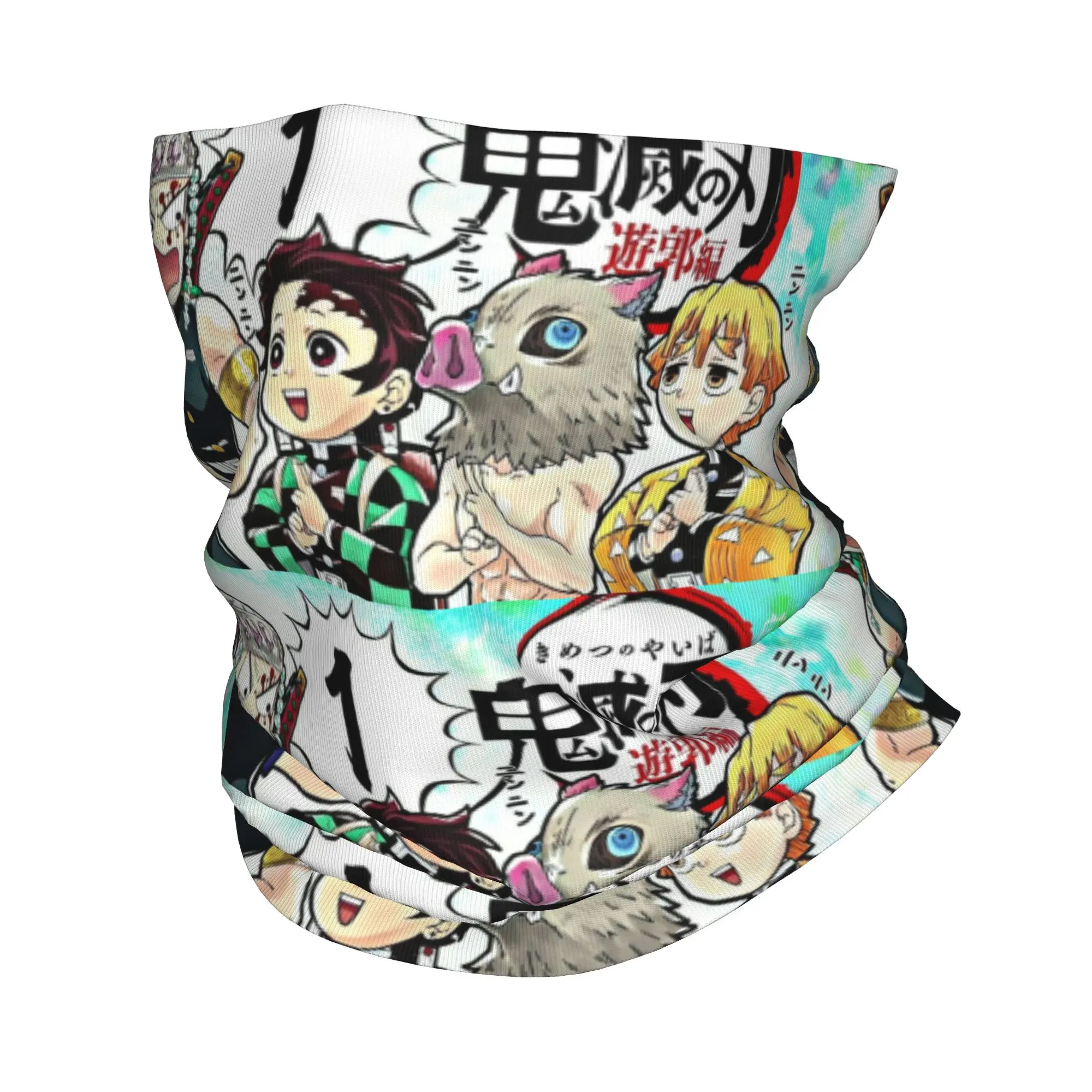 Custom Demones S-Slayer Bandana Neck Warmer Men Women Winter Hiking Ski Scarf Gaiter  Face Cover