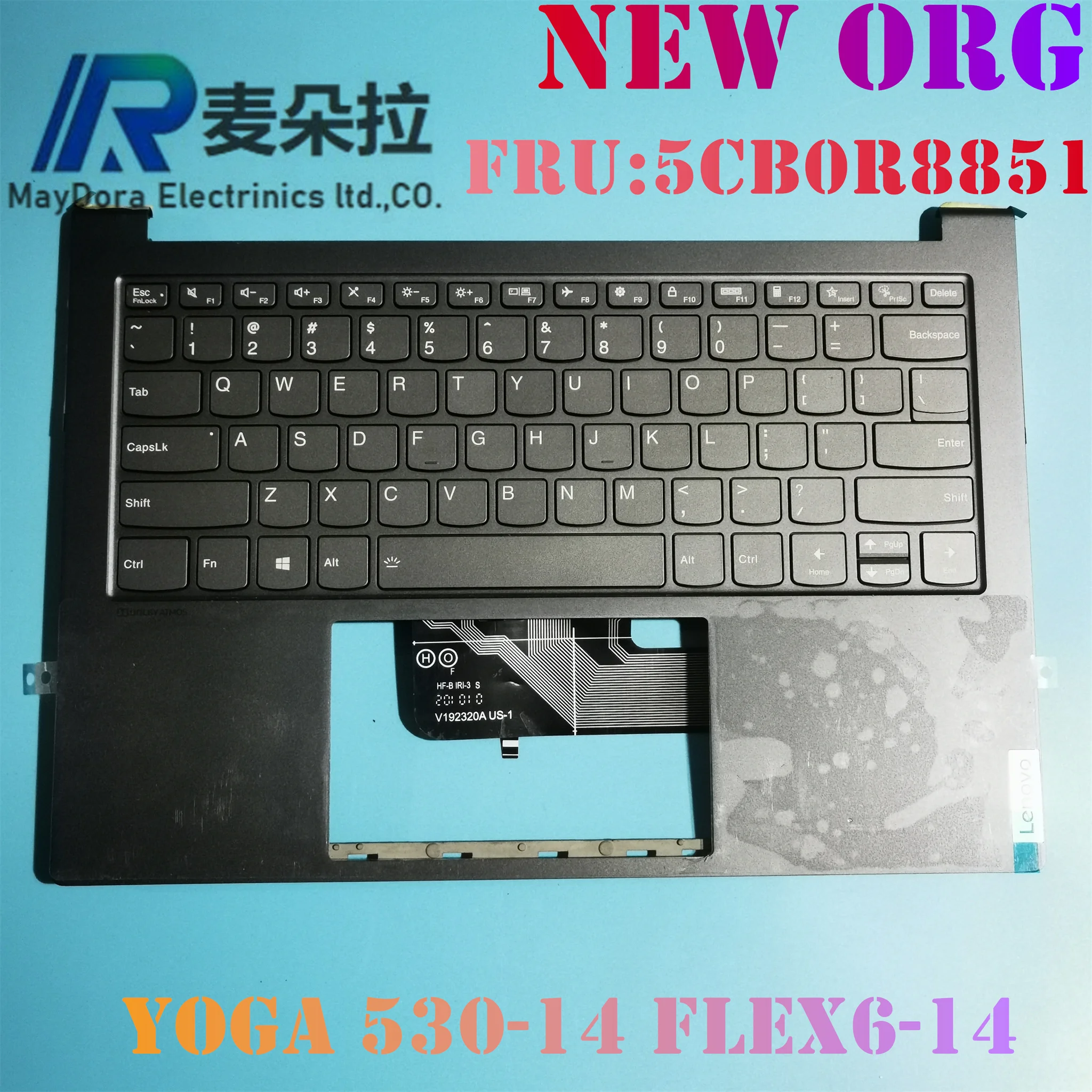 

Подсветка для клавиатуры LENOVO YOGA 530-14 ARR IKB FLEX6-14 1470 1480 серый w/ FP отверстие 5CB0R8851