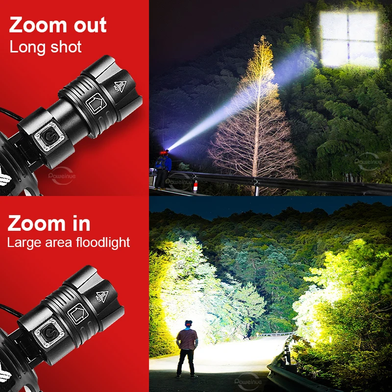 Newest Powerful LED Headlamp XHP360 COB Super Bright Head Flashlight Rechargeable Head Lamp XHP90 High Power LED Headlight 18650