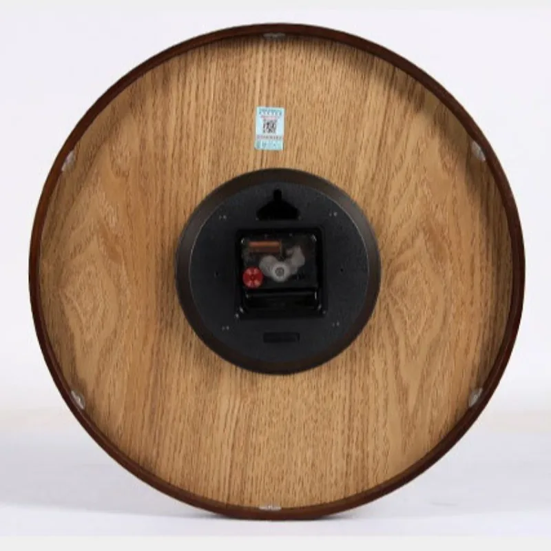 Walnut Wood Wall Clock Vintage Retro Decoration Elegant Quartz Clock Luxury Design Wall Clocks Modern Stylish Aesthetic Item