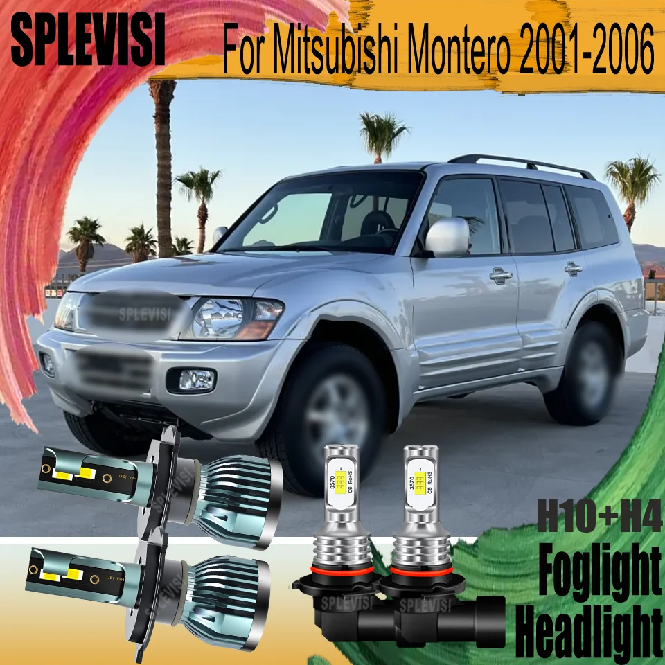 

Светодиодные фары для безопасного ночного вождения Plug and Play, прочные противотуманные фары H4 H10 для Mitsubishi Montero 2001 2002 2003 2004 2005 2006
