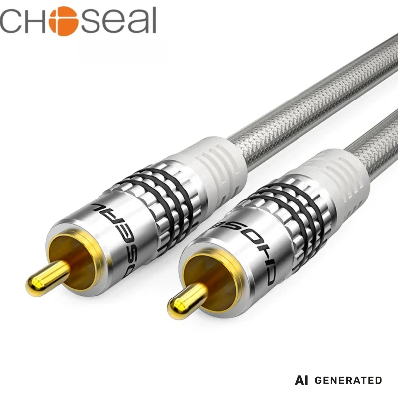 CHOSEAL RCA Digital Audio Coaxial Cable S/PDIF Male to Male Coaxial Speaker Cable for HDTV Subwoofer Hi-Fi Systems
