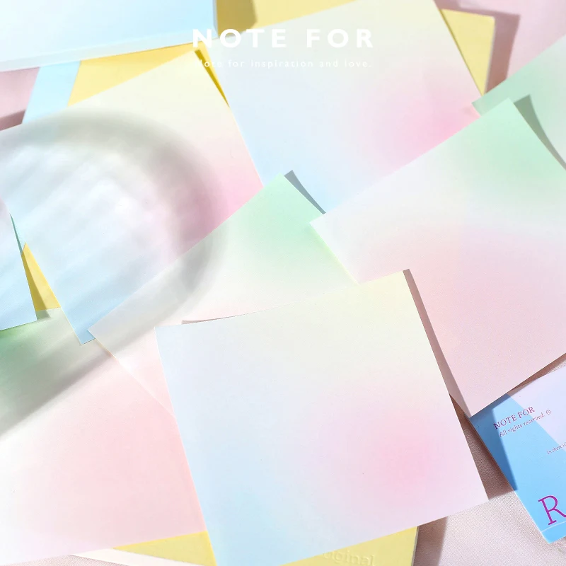 100 ورقة متدرجة اللون بعد ذلك ملاحظات رومانسية الخيال الملح سلسلة هالة الذاكرة مهمة اللكم دفتر قيمة جمالية عالية