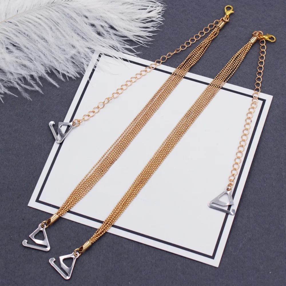 Non-Slip Metal Bra Straps Removable Sexy Off-the-shoulder Bra Shoulder Belts Adjustable Decorative Bra Straps Replacement Bra