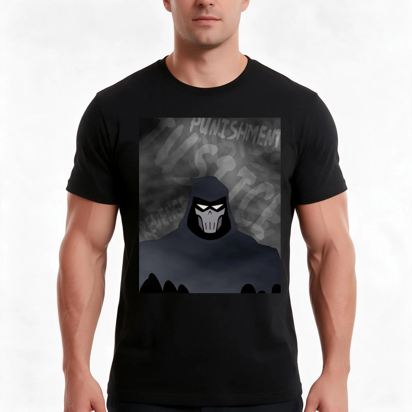 The mask of the phantasm T-Shirt, Summer Casual Cotton Tee, Oversized Streetwear Tops, Vintage Graphic Print, Unisex Men Women