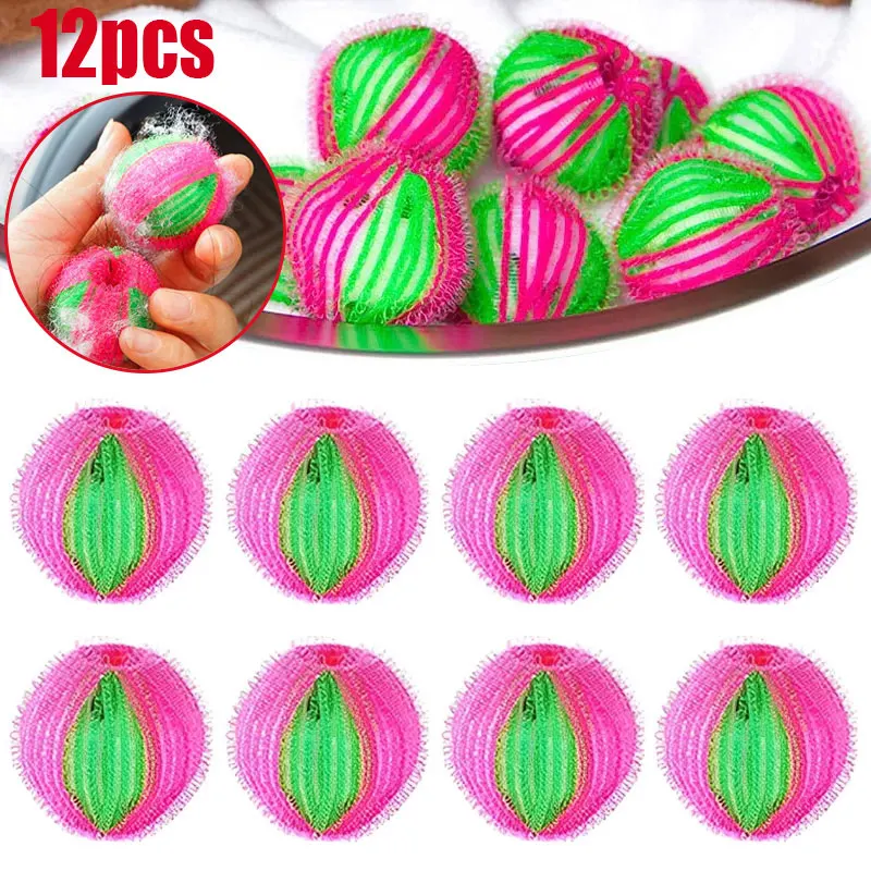 12/1pcs Washing Machine Laundry Balls Hair Remover Lint Catcher Fluff Cleaning Balls Reusable Dirty Collection Laundry Ball