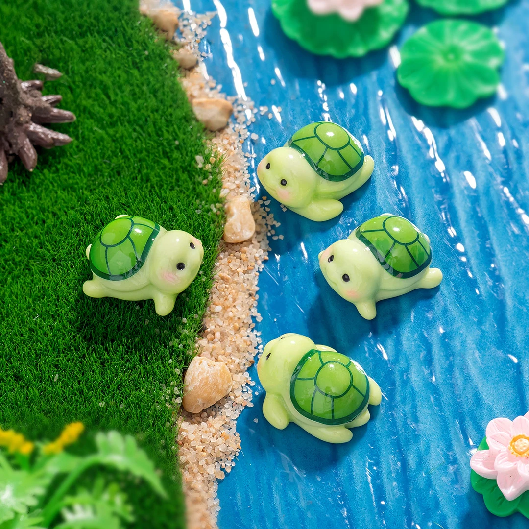 

Mini Turtle Miniature Figurine, Animal Ornaments, DIY Crafts, Desk Pot, Landscape, Garden, Home Decoration Accessories, 10Pcs