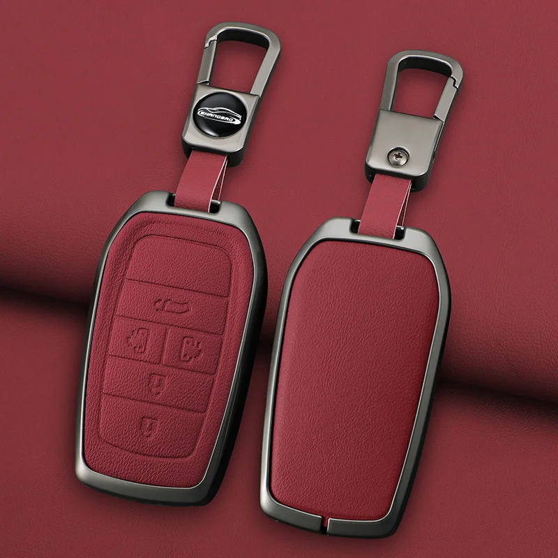 Car Key Case Cover Shell For Toyota Land Cruiser 200 Prado Crown Yaris Cross Hilux Innova Fortuner Camry Alphard PREVIA Vellfire