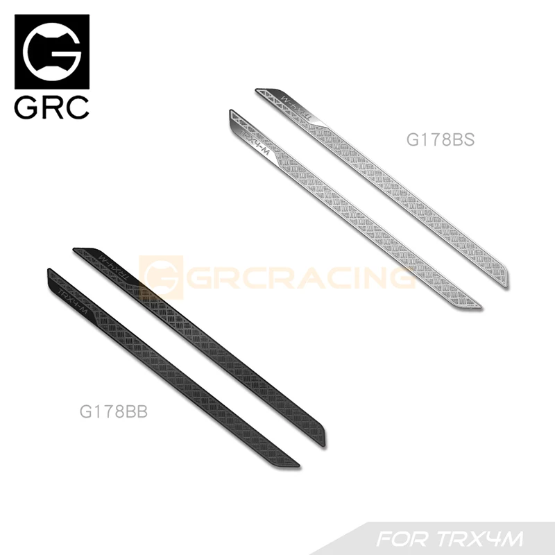 TRX4M Side Pedal Metal Non-slip Decorative Sheet for 1/18 RC Crawler Traxxas TRX-4M Bronco Land Rover Defender GRC Upgrade Parts