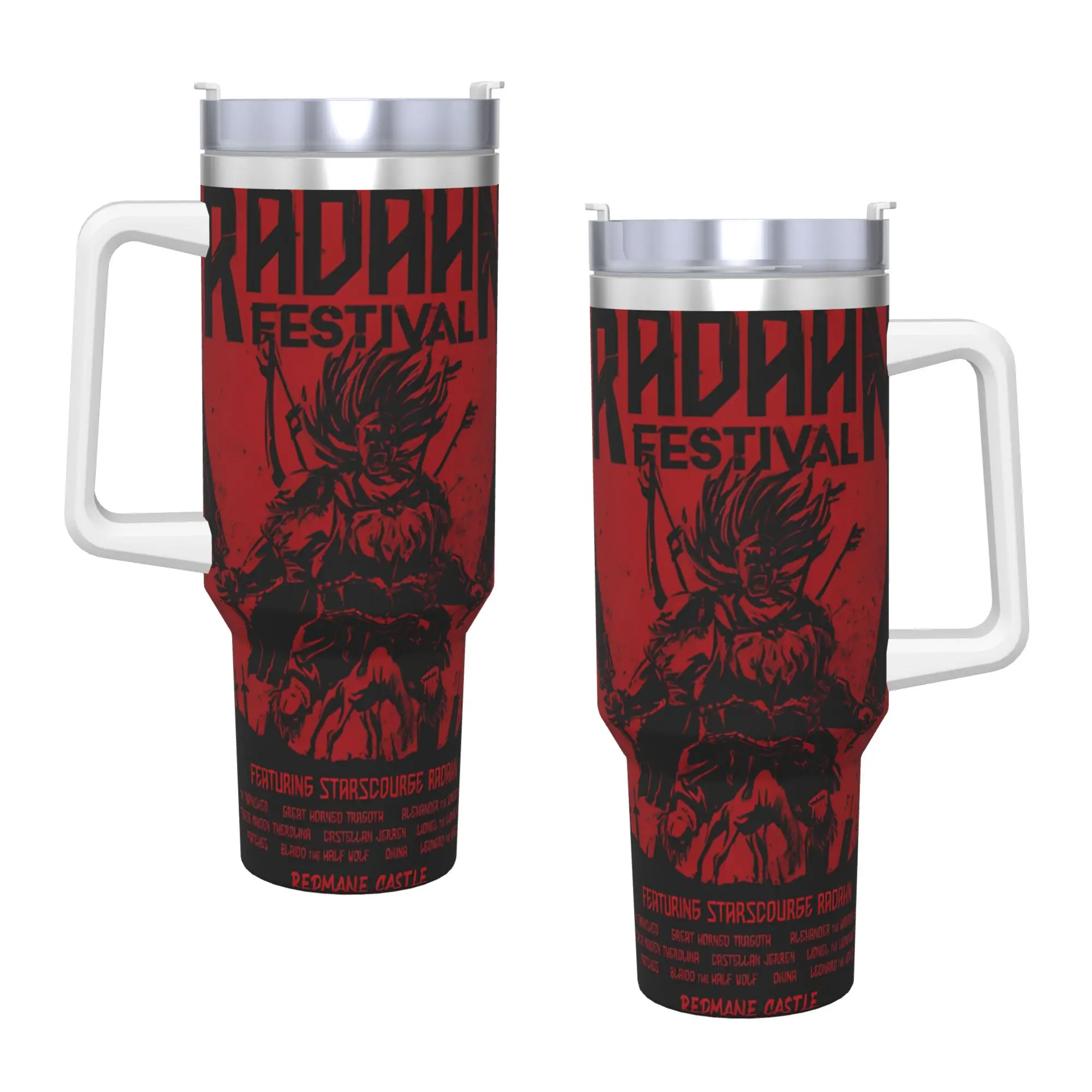 Stainless Steel Tumbler The Tarnished Gamer Elden Game Ring Thermal Mug  Cold Drink Mugs Cup Travelist Custom Water Bottle