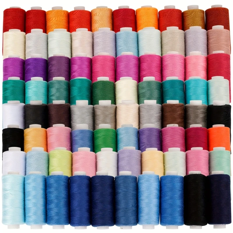 

80 Kinds of Colorful Polyester 100% Polyester 402 Code Sewing Thread, DIY Small Roll Sewing Thread