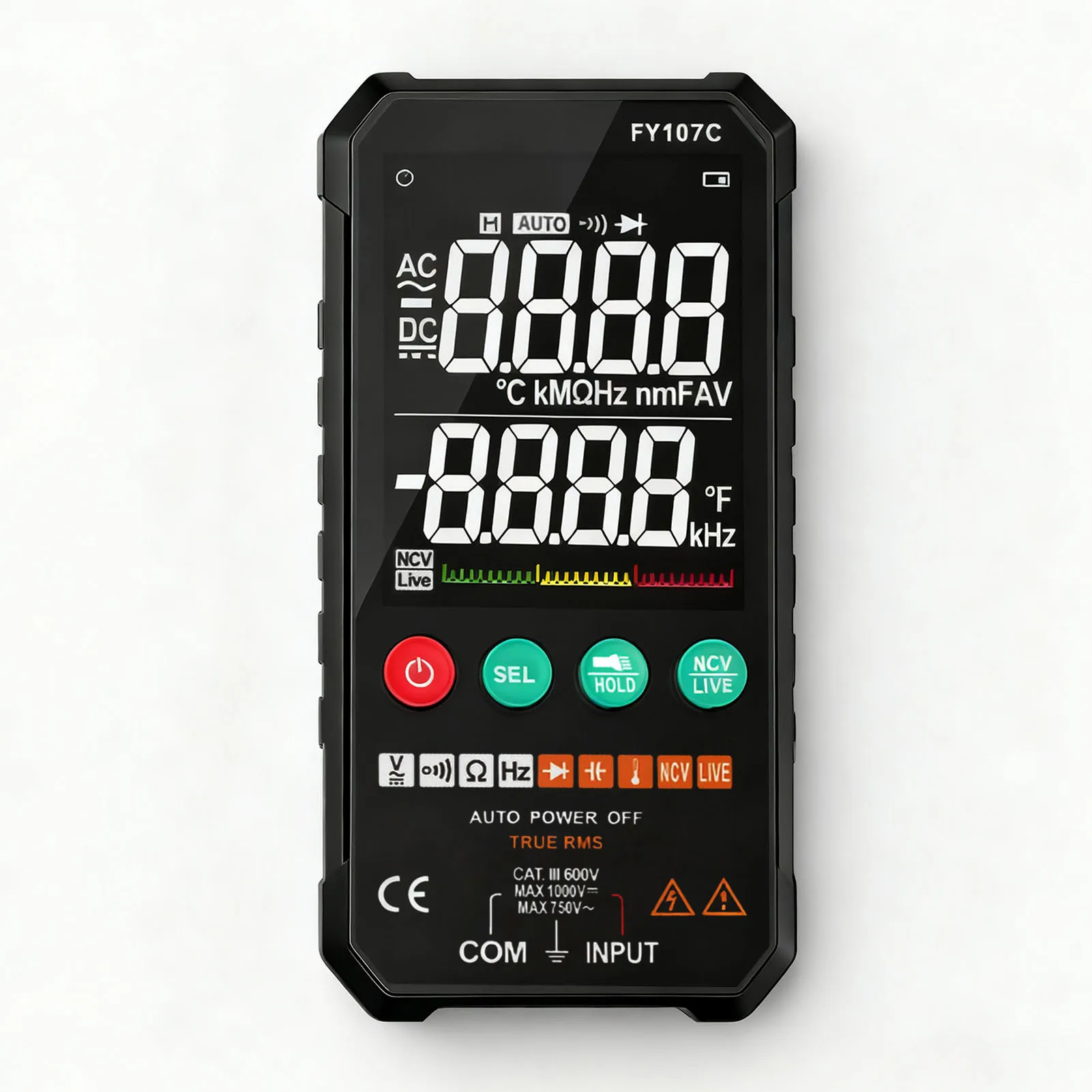 

Intelligent Multimeter Multifunctional Automatic Measurement 6000 Count Matching HD Display Screen Digital Electrical Tester