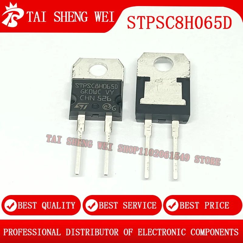 

2шт STPSC8H065D 8A 650V TO220 TO-220 DIP Диод с барьером Шоттки
