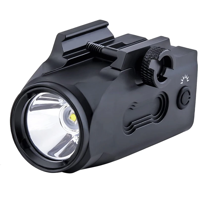 MDGRWY MDG56 500 Lumens Compact Tactical Flashlight， Magnetic Rechargeable Pistol LED  Strobe Weapon Light for 20-21mm Rail