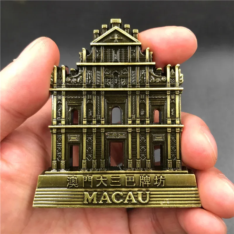 Linda pegatina magnética 3D de Metal para nevera, Francia, París, Barcelona, Hollywood, Austria, Moscú, Rusia, Egipto, pirámide, ciudad del Caribe,