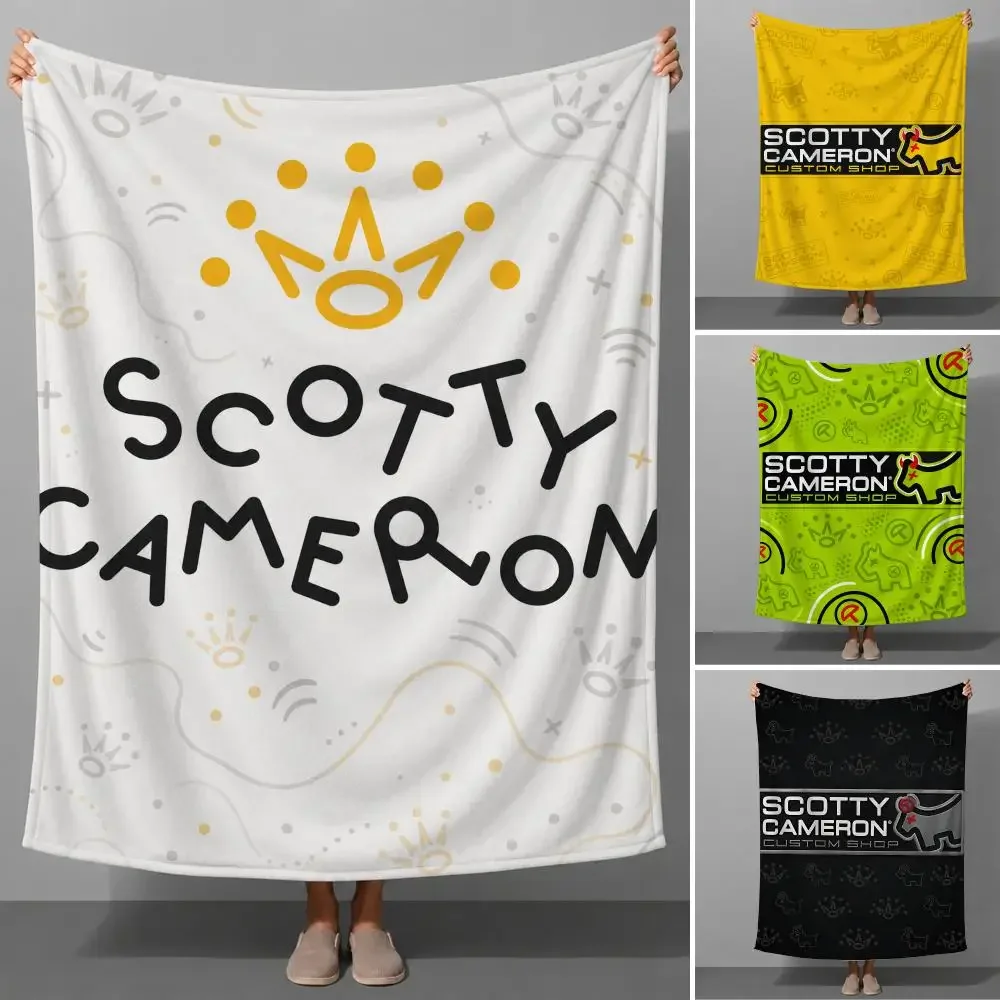 S-Scotty Cameron Putter Golf Collector Throw Soft Flannel Throw Blanket for Couch Bed Sofa Warm Cozy Lightweight All Season