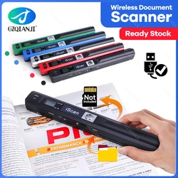 Portable Document Image Iscan Creative Handheld Scanner 900DPI LCD Display JPG/PDF Format A4 Book Wireless Mobile Scanner Black