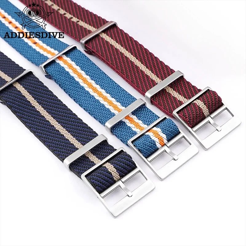 

New Style 20mm Nylon Watch Strap Universal Watch Accessories Watch Part Replacement Bracelet Band Diver's Strap Nylon Watchband