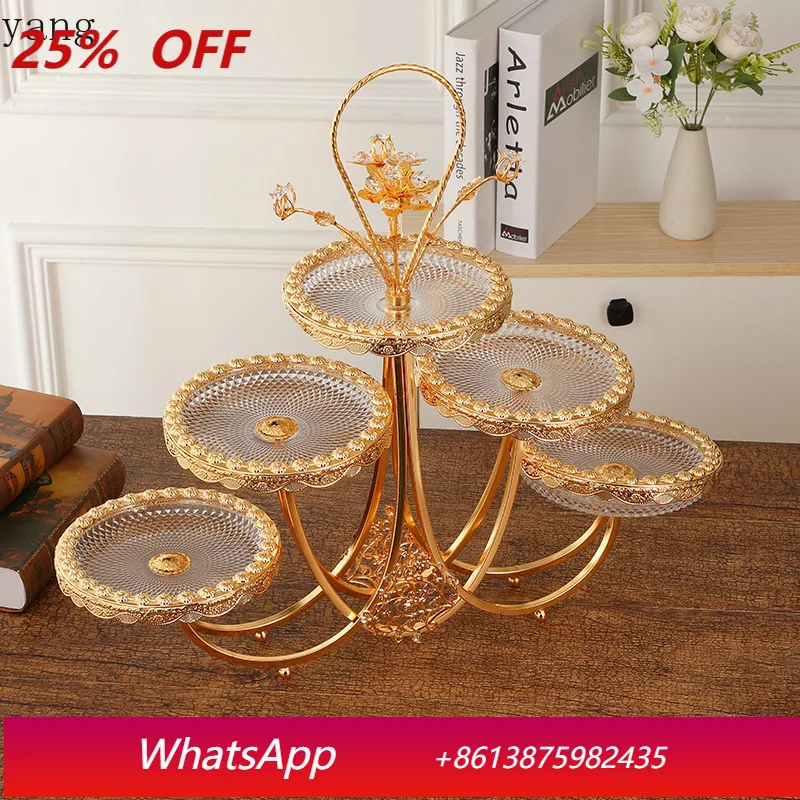 

CX retro light luxury exquisite lace fruit tray household multi-layer tray