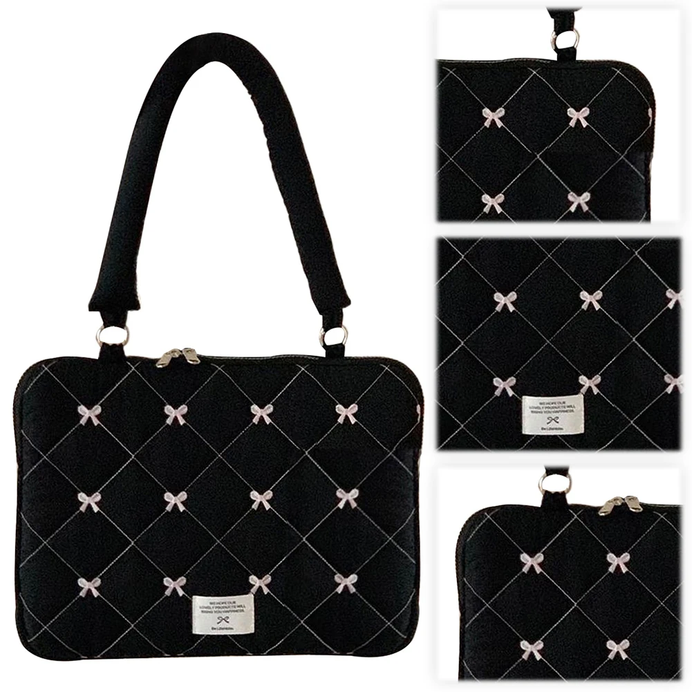 

Bow Laptop Sleeve Quilted Computer Sleeve Bag Protective Quilted Laptop Bag for Computer Tablet