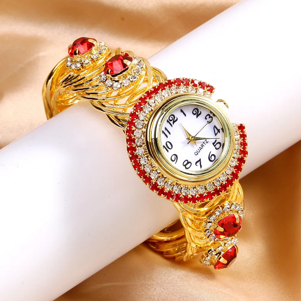 Роскошные женские часы-браслет со стразами, модный браслет из сплава, женские кварцевые наручные часы для женщин, винтажные элегантные женские часы в подарок