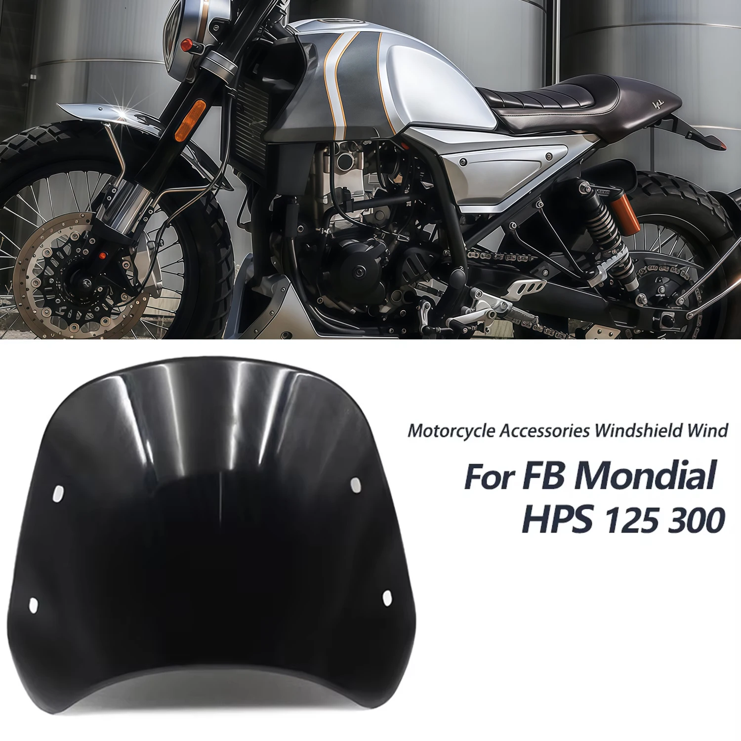 For FB Mondial Hipster HPS 125 300 Motorcycle Accessories Windshield Wind Deflector Windscreen Fairing Guard Dust Cover