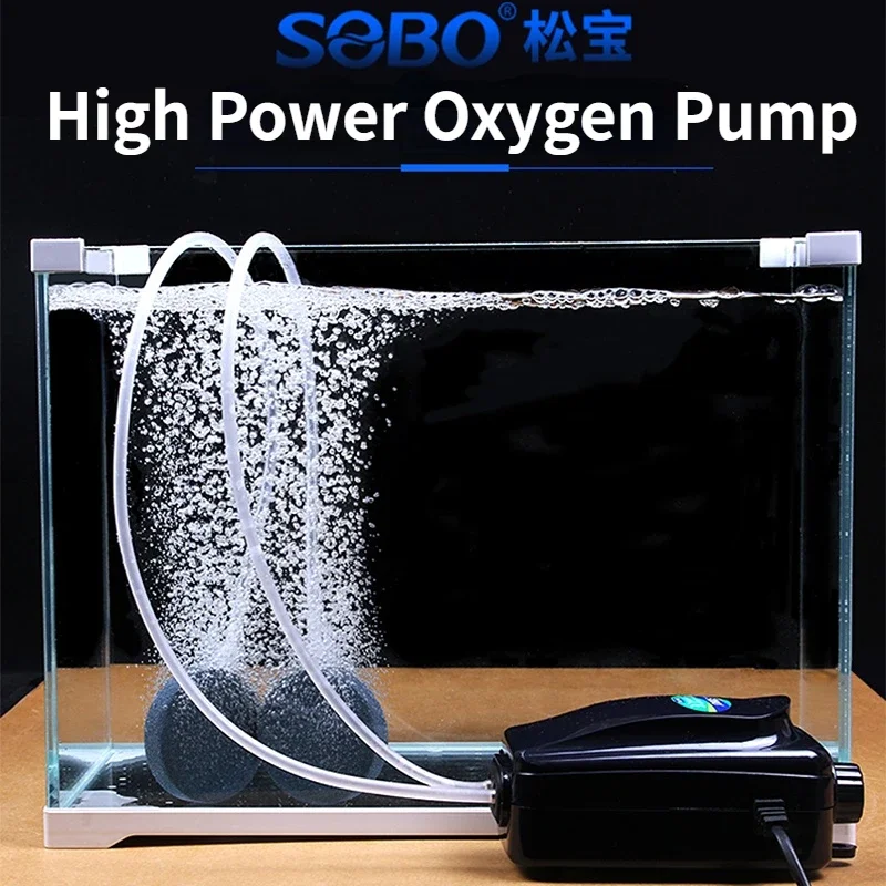 SOBO Aquarium Oxygen Pump Aquarium Supplies 738M Double Hole 3.5w Adjustable high-power oxygen-increasing pump