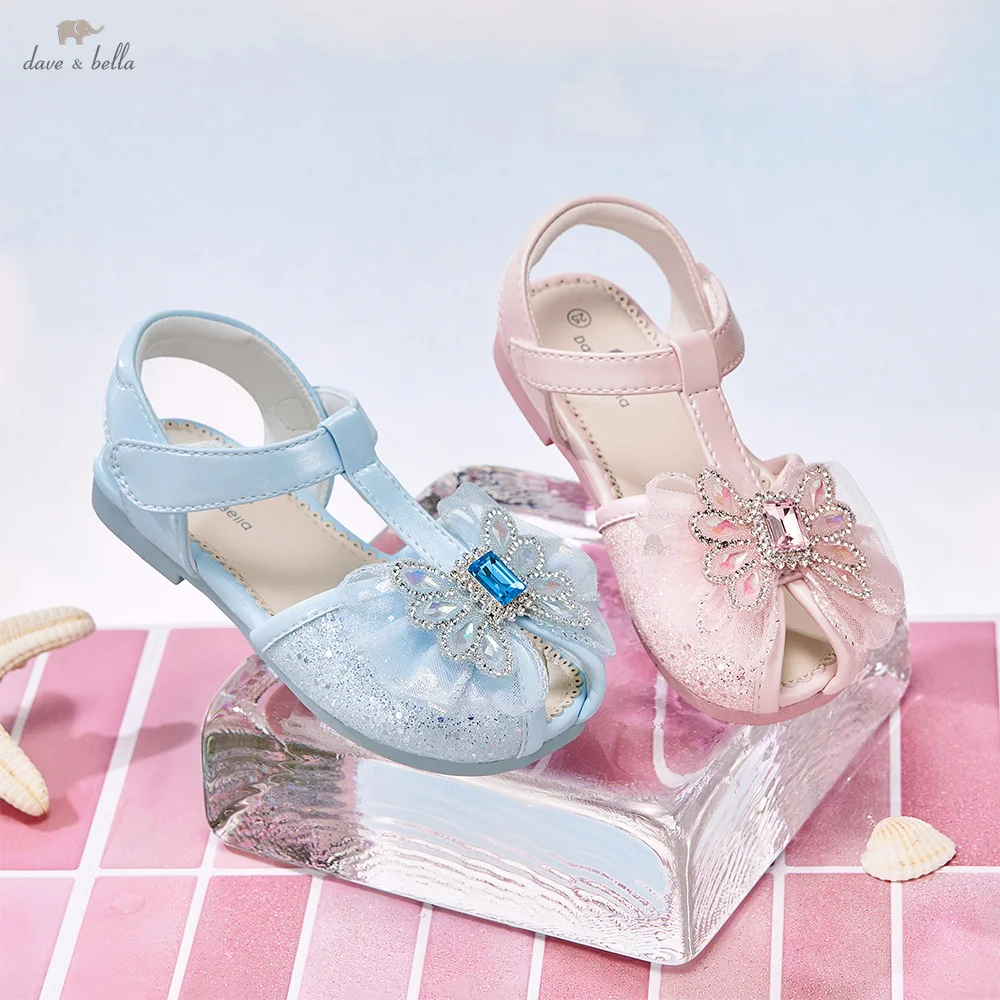 

Dave Bella Girls Sandals Summer Children Soft Cool Shoes Fashion Crystal Princess Sweet Party Non-slip Outdoors Sandal DB2261153