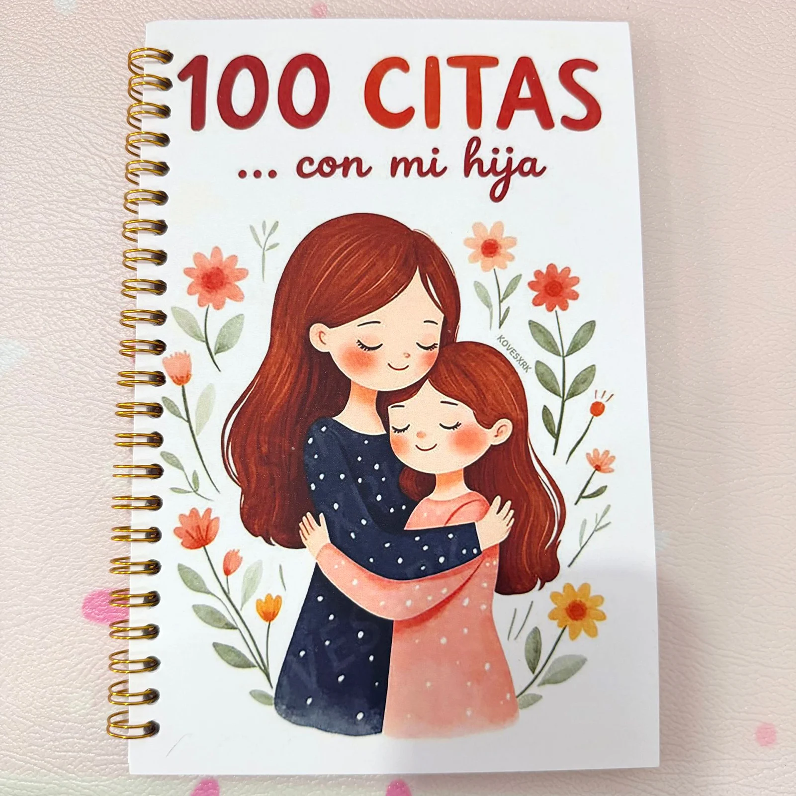 Mother Daughter Memory Books Coil Diary For Recording Precious-Moments Durable Binding Quality Paper
