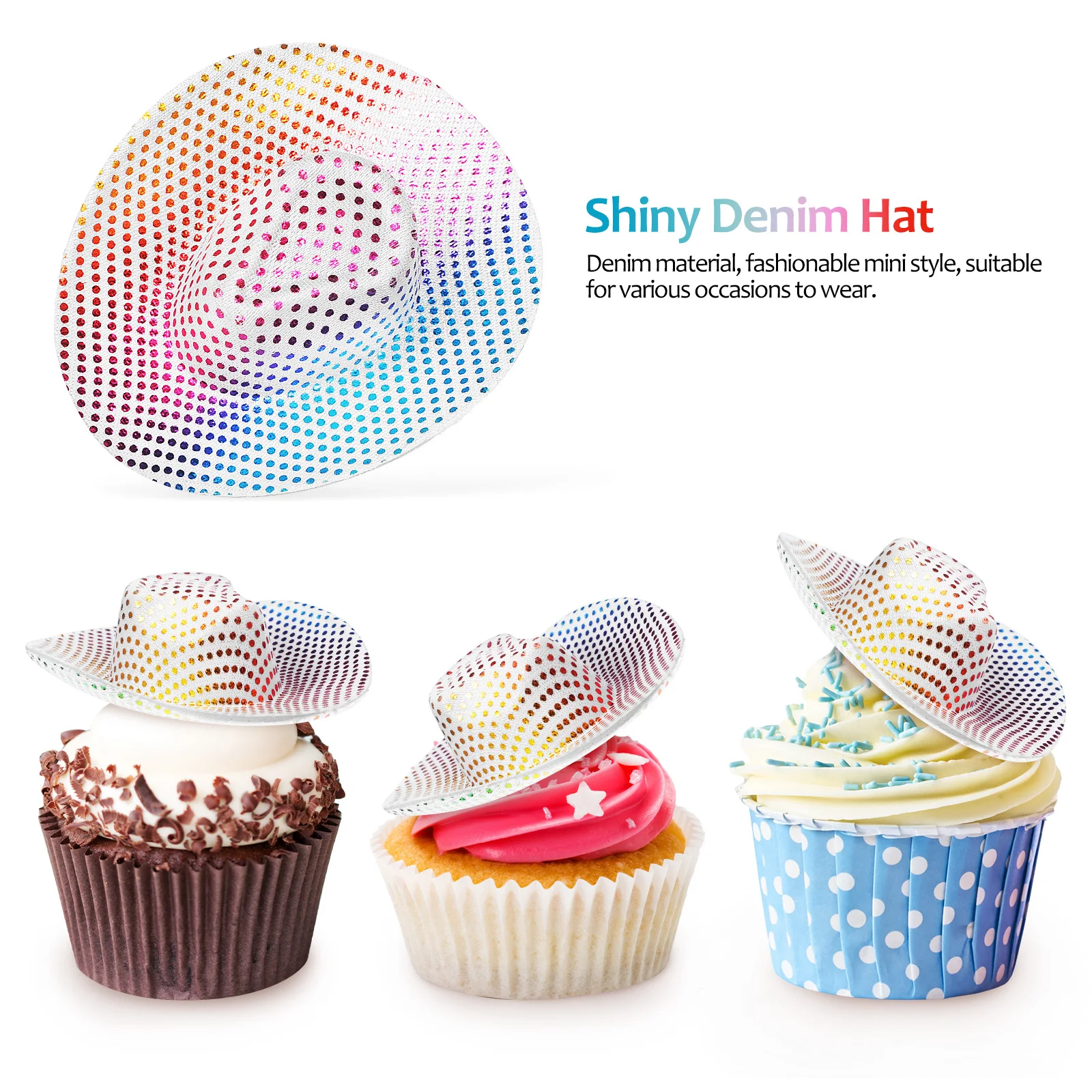 

20 шт. мини-ковбойская шляпа, праздничная одежда, очки, шляпы, искусственные для чаепития, девушки, пастушки