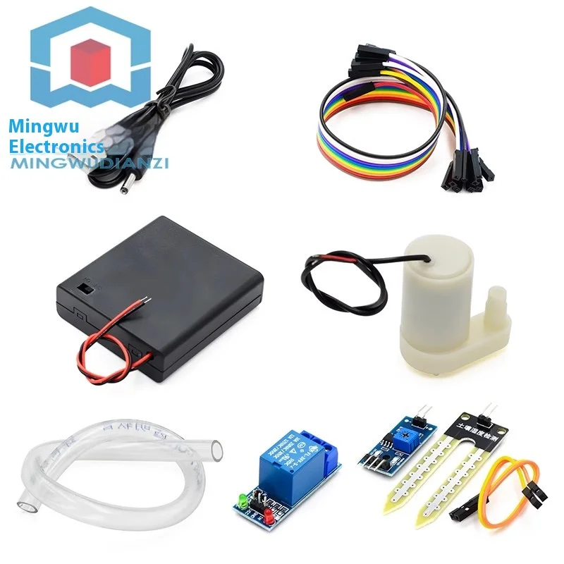 DIY Automatic Irrigation System Self Watering DIY Kit Garden Planting Water Pump Soil Moisture Sensor Relay Module for Arduino