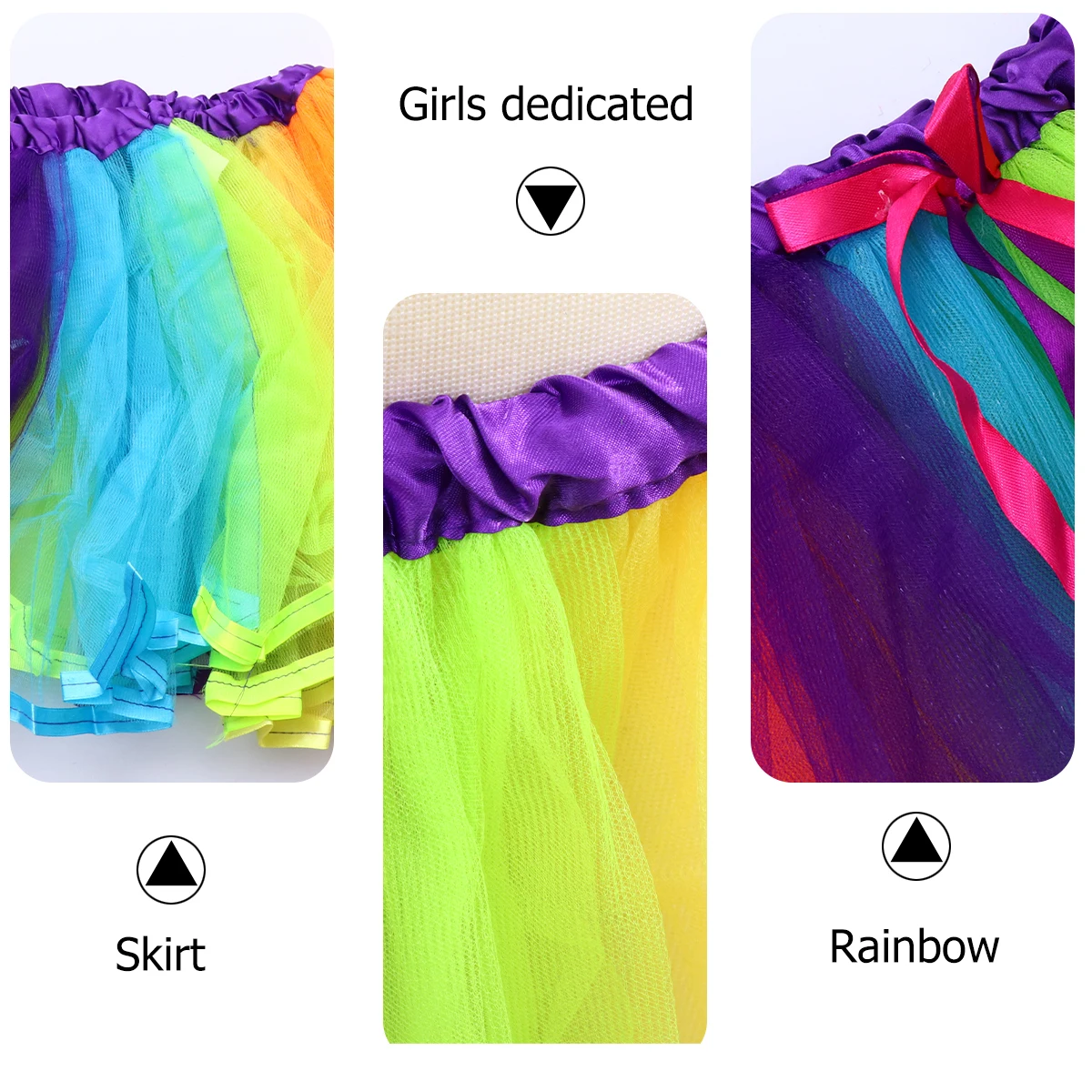 

Rainbow Little Mesh Tulle Cake Birthday Flower Little Girl Rainbow Skirt Flower Girl Skirt Costume Party Gift