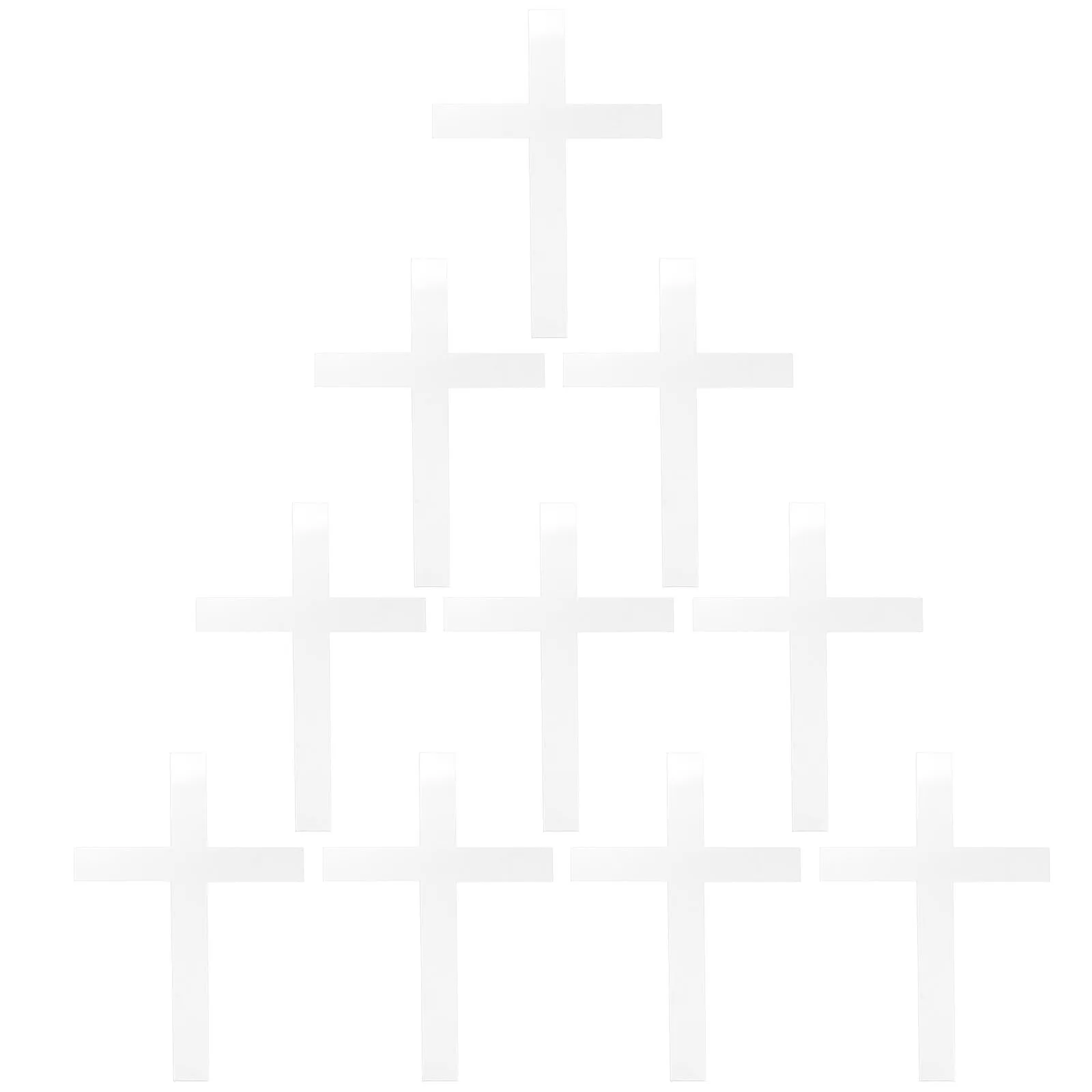 

10 Pcs Cross Cake Decoration Acrylic Picks Cupcake Toppers Birthday Party Supplies Wedding Theme Decorative Inserts Easy Insert