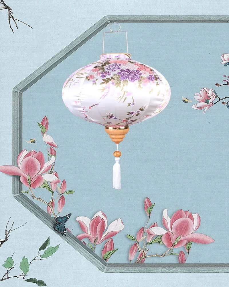 12/14inch Chinese Silk Lantern Ancient Style Vietnam Palace Lantern Restaurant Tea Room Mid Autumn Festival Party Decor Lantern - Image 2