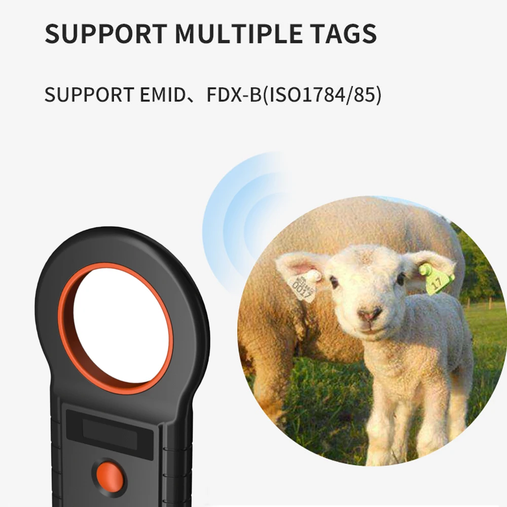 Imagem -05 - Portátil Animal Tag Reader Microchip Scanner para Cão Gato Vaca Ovelha Wi-fi Bluetooth Rfid Pet Chip 134.2khz 125khz Emid 2.4g