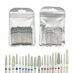 50pcs L Series Round Taper Shape Nail Diamond Drill Bit for Electric Manicure Machine Accessories Nail Mills Cutter CE Passed