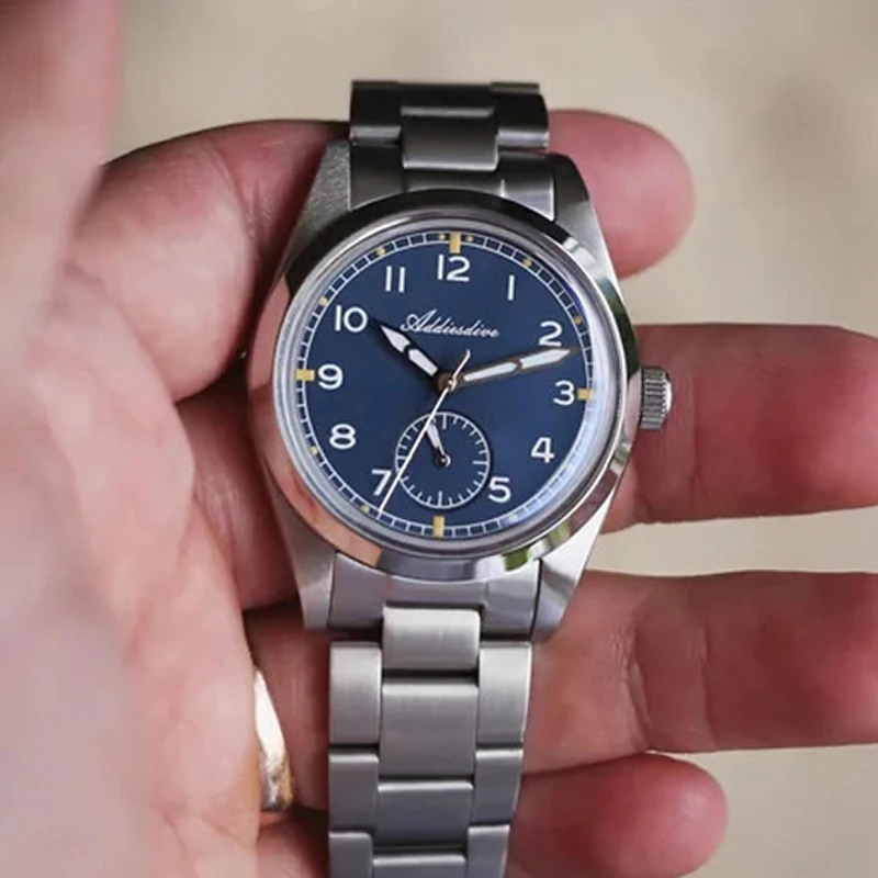 ADDIESDIVE 2025 36MM Men's Watch Bubble Mirror K1 Mineral Glass Reloj Hombre VH60 Movement 10ATM Waterproof Luminous Men Watches