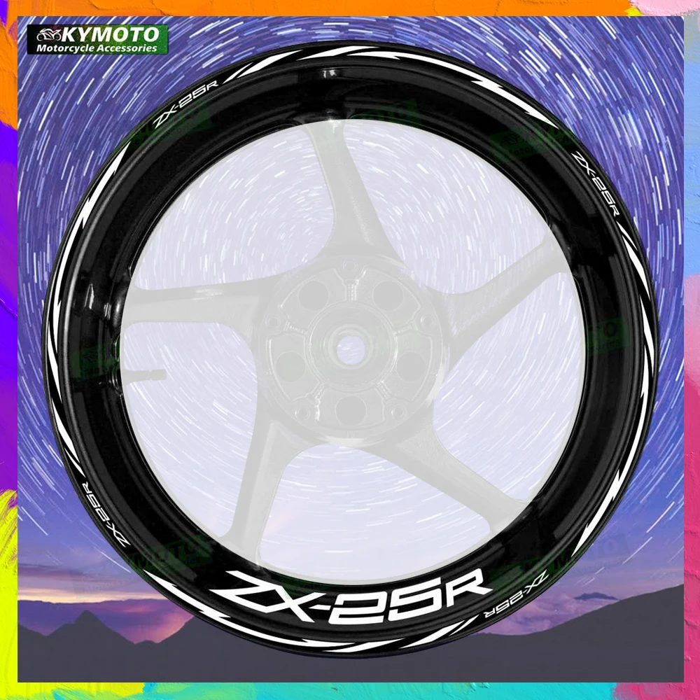 

For ZX-25R ZX25R reflective motorcycle accessories stickers 17 inch front and rear rim stripe decals off-road fairing decoration